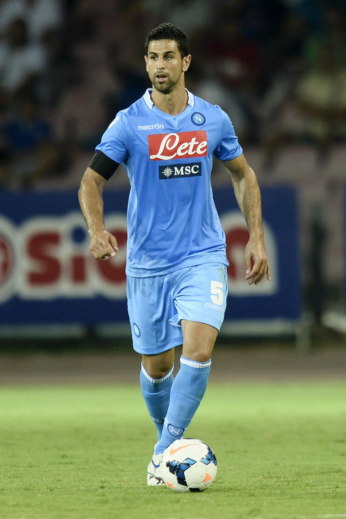 Britos Miguel Angel Napoli maglia azzurra 2013 azione ifa